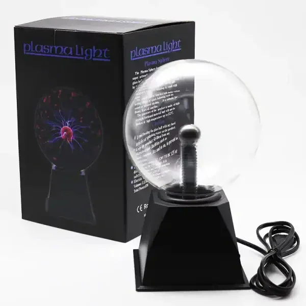 Interactive Plasma Touch Lamp with Colorful Glass Orb - Image 5