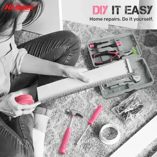 Pink DIY Tool Kit for Easy Home Repairs - Image 4