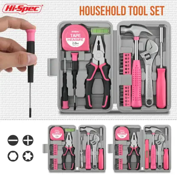 Pink DIY Tool Kit for Easy Home Repairs - Image 3