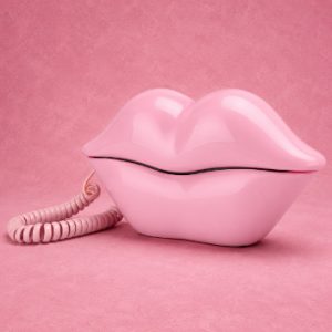 Lip-Shaped Landline Phone for Stylish Room Decor