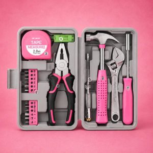 Pink DIY Tool Kit for Easy Home Repairs