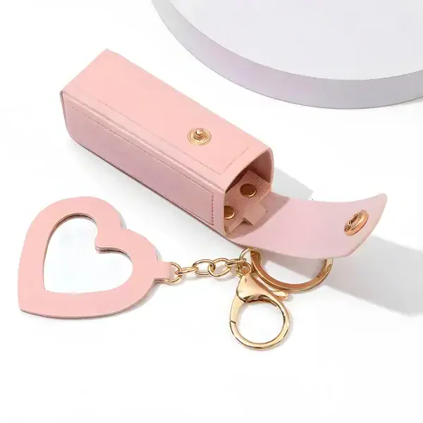 Lipstick Holder Keychain with Mirror - Image 2