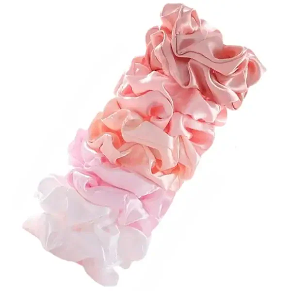 10pcs Premium Satin Scrunchies Set - Image 2