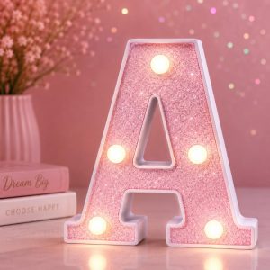 1PC Pink Letter and Number Lights