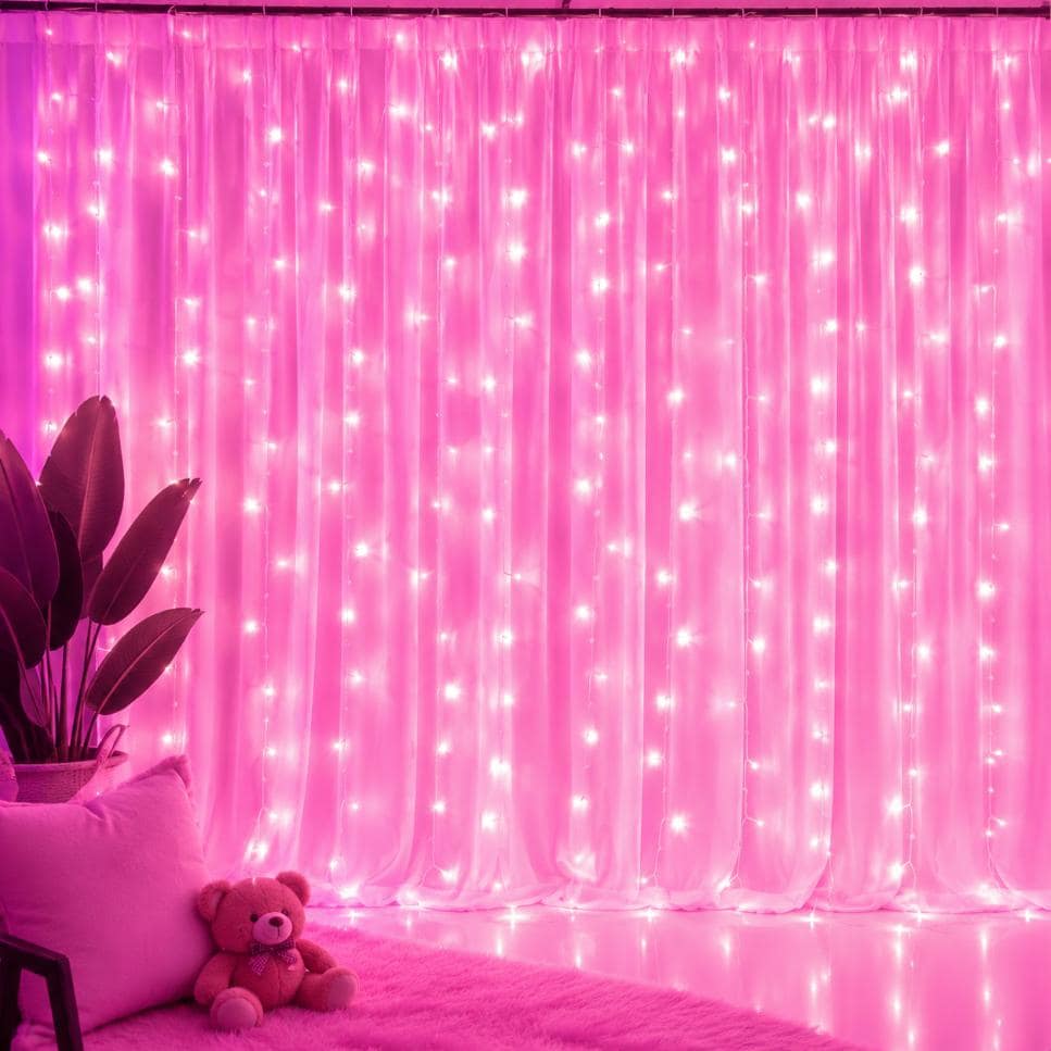 3/6M Battery Power LED Curtain String Light
