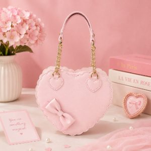 PU Heart-Shaped Lolita Shoulder Bag