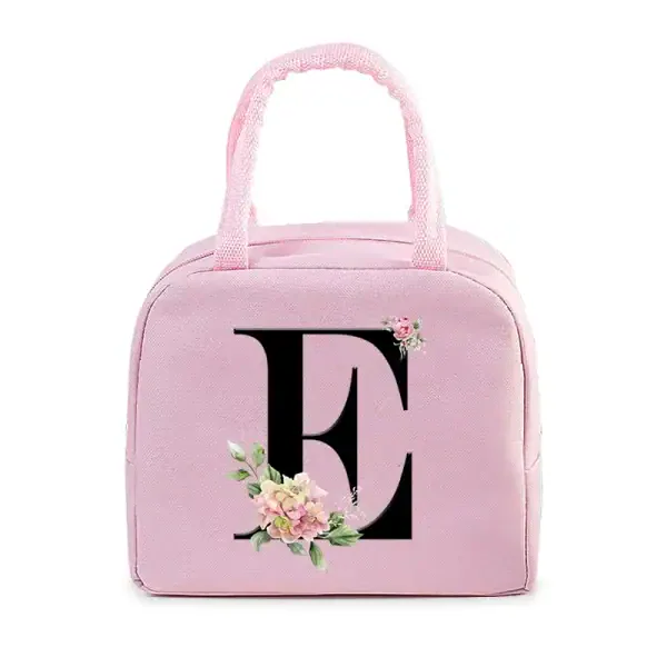 Cute Floral Initial Lunch Bag - Image 6