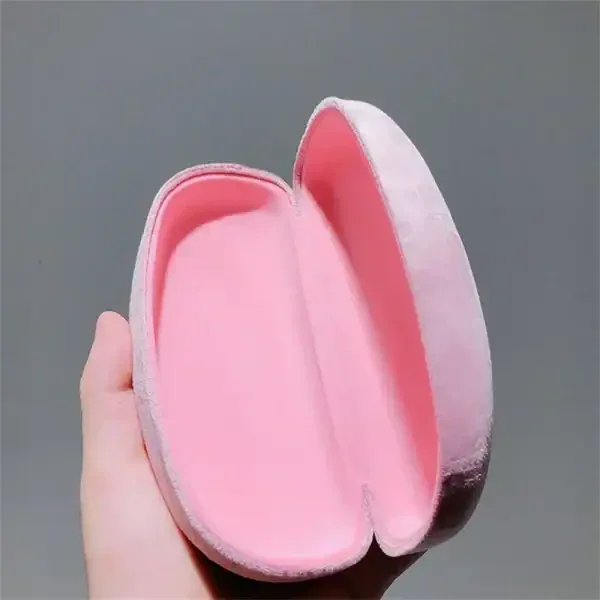 Pink Suede Eyeglass Case – Soft Touch Glasses Storage Box for Sunglasses & Daily Carry - Image 3