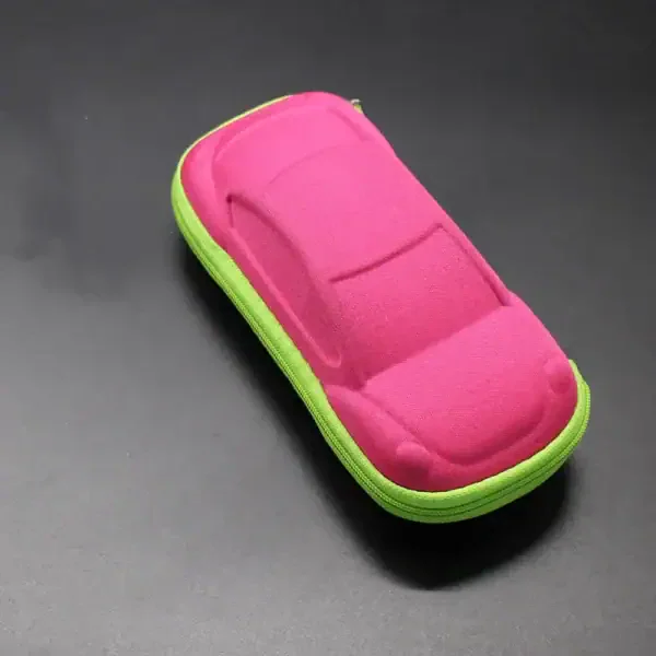 Car-Shaped Glasses Case – Cute Kids Eyeglass Storage Box with Zipper - Image 2