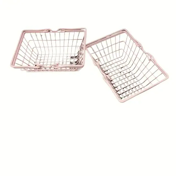 Cute Pink Wire Storage Basket - Image 5