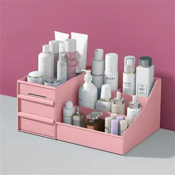 Minimalist Pink Makeup Organizer - Image 2