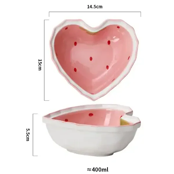 Cute Strawberry Ceramic Bowl Set - Image 5