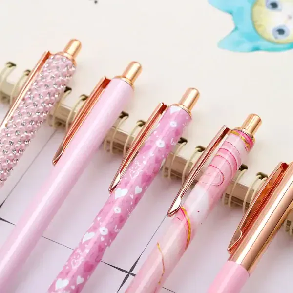 Elegant Pink Ballpoint Pen Set - Image 3