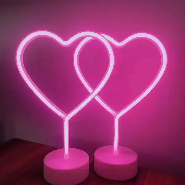 Romantic Heart Neon Lamp (2 PCS) - Image 2