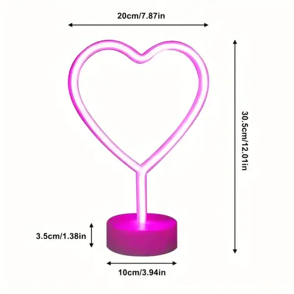 Romantic Heart Neon Lamp (2 PCS) - Image 4
