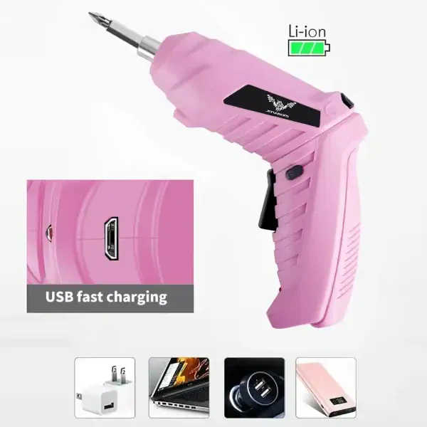 Pink Mini Electric Screwdriver - Image 3