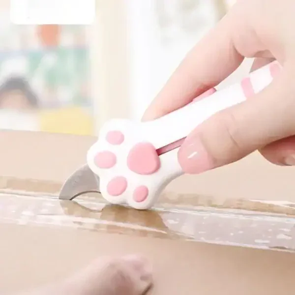Cute Cat Paw Box Cutter – Mini Cat Claw Utility Knife for Crafts & Packaging - Image 2