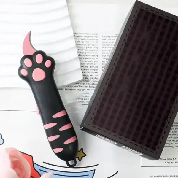 Cute Cat Paw Box Cutter – Mini Cat Claw Utility Knife for Crafts & Packaging - Image 3