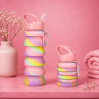 500ML Silicone Foldable Water Bottle