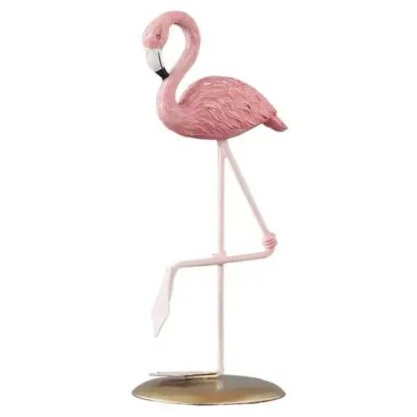 Pink Flamingo Decorative Figurine – Resin Desk & Home Decor Ornament - Image 5