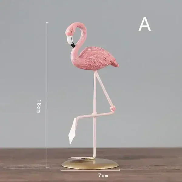 Pink Flamingo Decorative Figurine – Resin Desk & Home Decor Ornament - Image 6