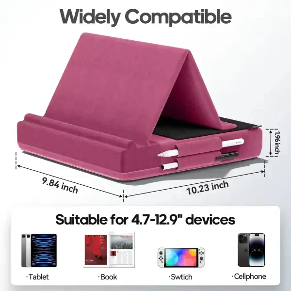 Adjustable Tablet Pillow Stand – Foldable Multi-Angle iPad & Tablet Holder - Image 4