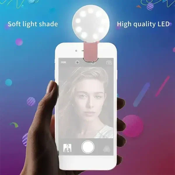 Clip-On Selfie Ring Light – Portable USB LED Fill Light for Phone & Video Recording - Image 3