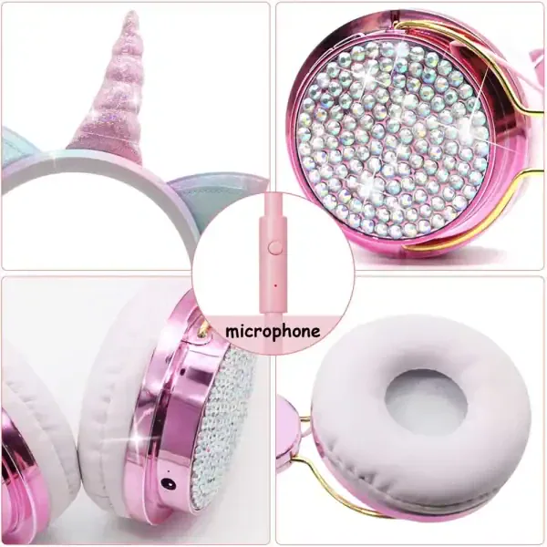 Unicorn Kids Wired Headphones With Microphone - Image 3