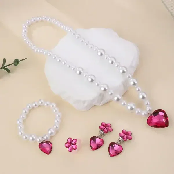 Kids Imitation Pearl Jewelry Set - Image 3
