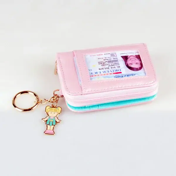 Cute Pink Card Holder Wallet - Image 3
