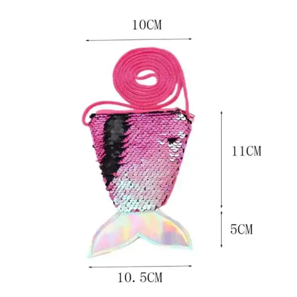 Mermaid Tail Sequin Coin Purse Crossbody - Image 3