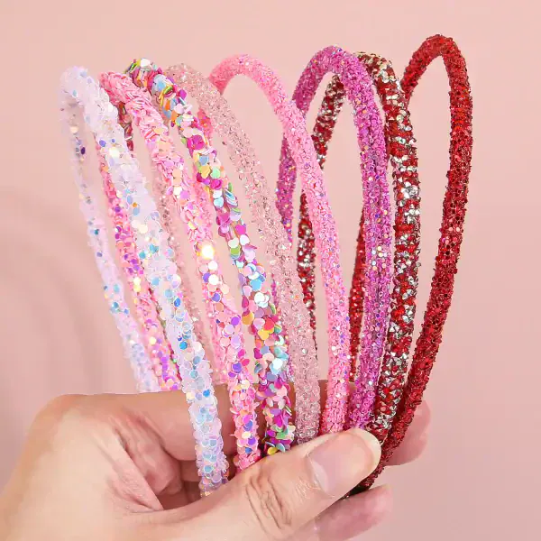 8pcs Glitter Headbands - Image 2