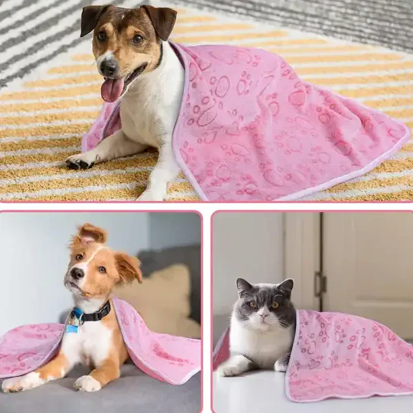 Pink Soft Fluffy High Quality Pet Blanket - Image 3