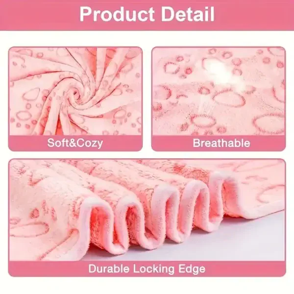 Pink Soft Fluffy High Quality Pet Blanket - Image 5