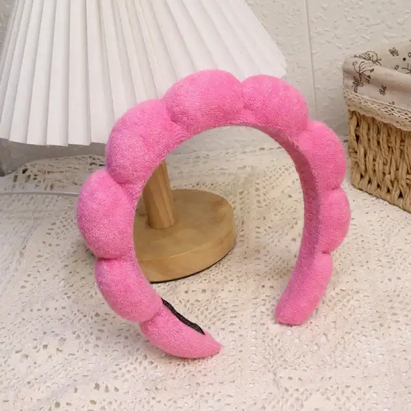 Pink Spa Headband + Wristband Set (3-Piece) - Image 3