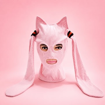 Cat Ear Knit Mask Hat