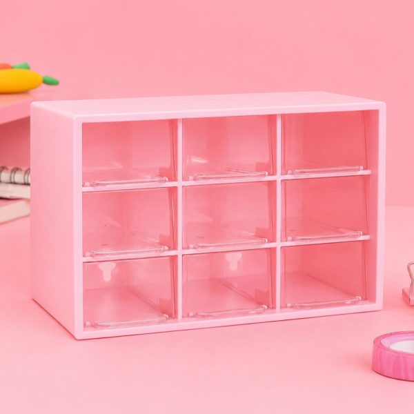 Cute 9-Grid Storage Organizer