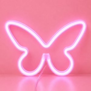 Cute Butterfly Neon LED Light, Aesthetic Glow Room Decor
