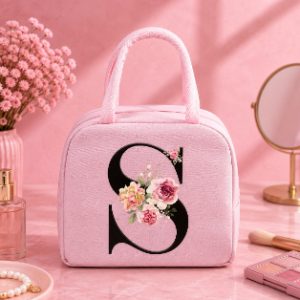 Cute Floral Initial Lunch Bag