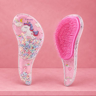 Cute Unicorn Detangling Hair Brush, Anti-Static Massage Comb