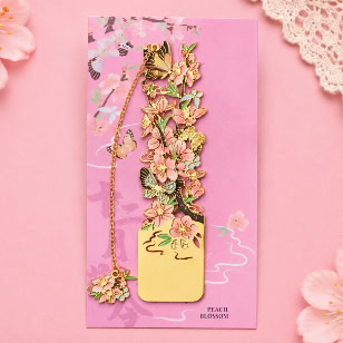 Elegant Floral Metal Bookmark – Aesthetic Chain Bookmark for Books