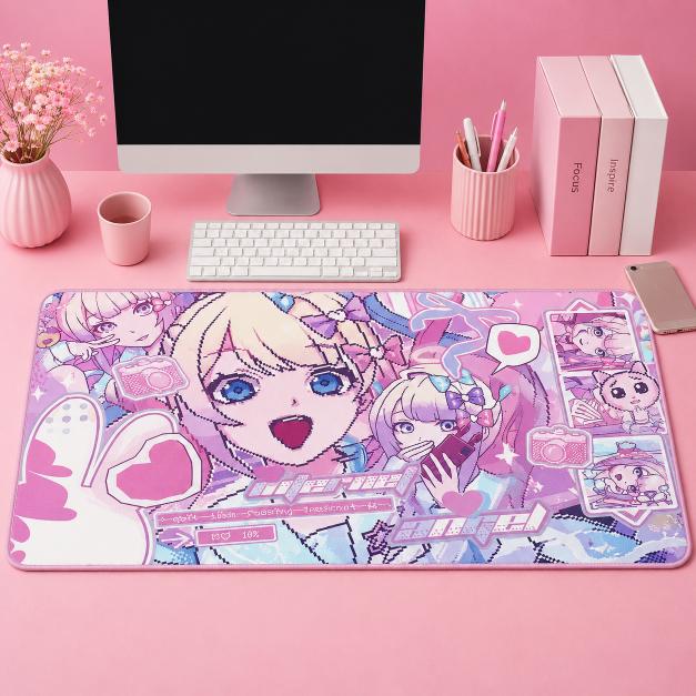 Kawaii Anime Girl Desk Mat