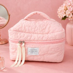Large Quilted Makeup Bag