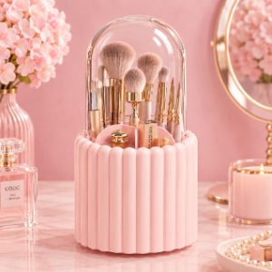 Luxury Rotating Makeup Brush Holder
