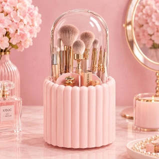 Luxury Rotating Makeup Brush Holder