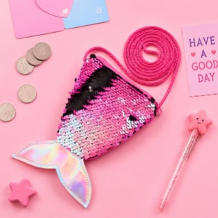 Mermaid Tail Sequin Coin Purse Crossbody