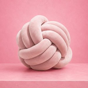 Modern Knot Ball Throw Pillow, Plush Aesthetic Cushion Decor