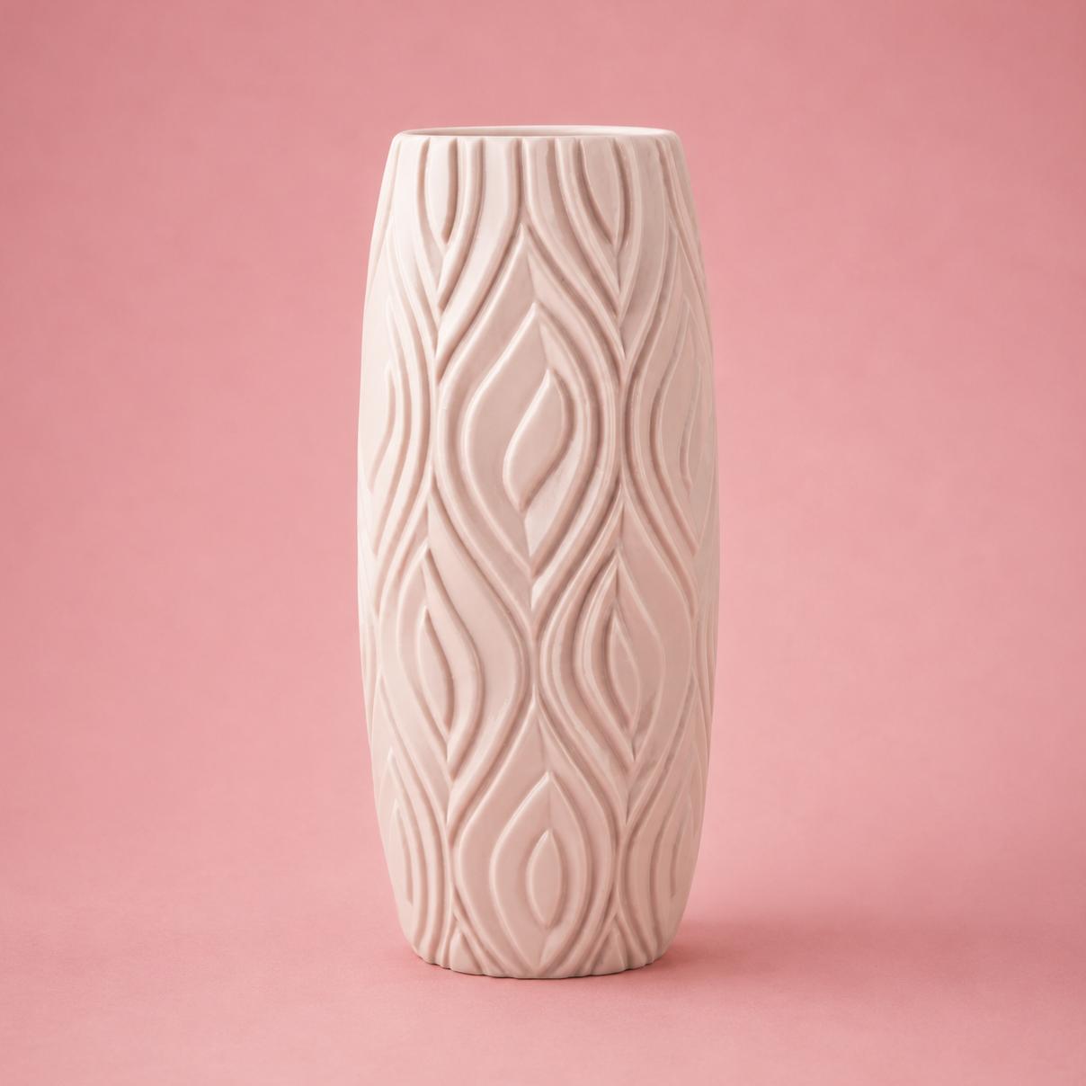 Modern Textured Flower Vase, Elegant Minimalist Home Accent