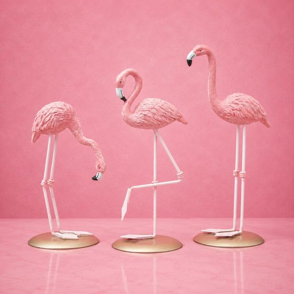 Pink Flamingo Decorative Figurine – Resin Desk & Home Decor Ornament