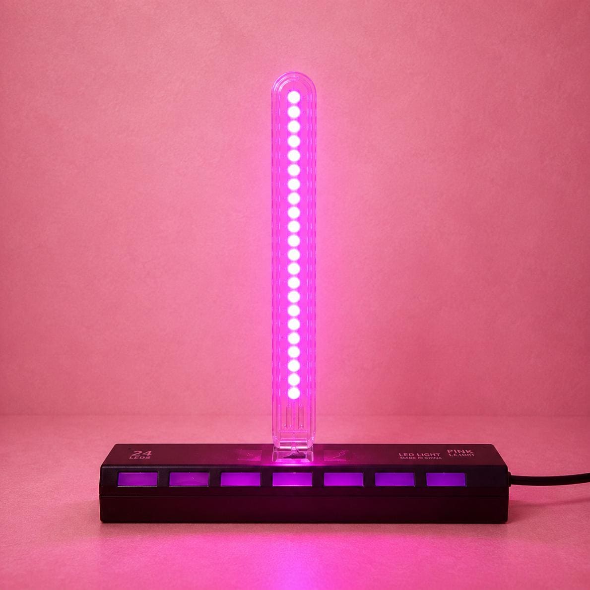 Pink LED Ambient Light Bar – USB Desk Lamp for Streaming, Gaming & Room Setup